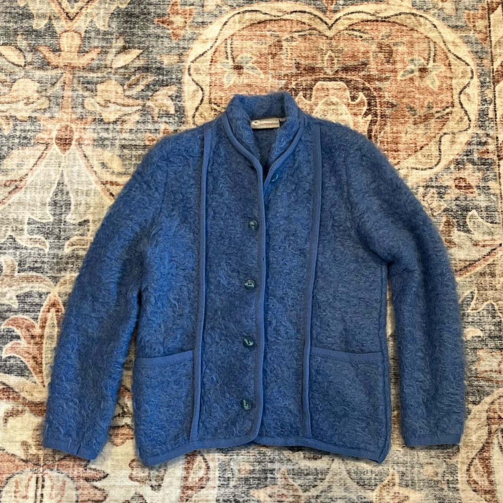Pitlochry Scotland Mohair & Wool‎ Sweater Cardigan